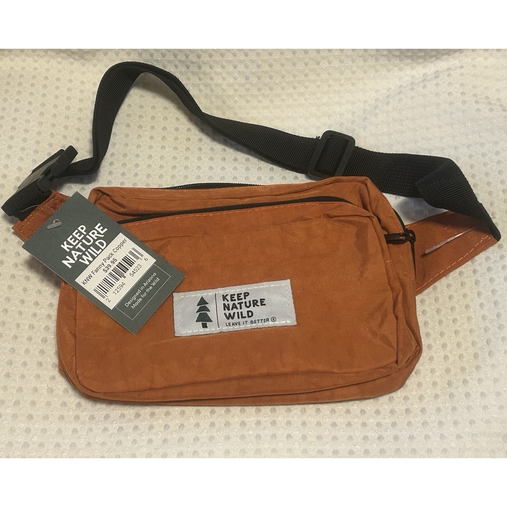 Keep Nature Wild - NEW - Waist Bag Fanny Pack Copper Zippper Pockets NWT